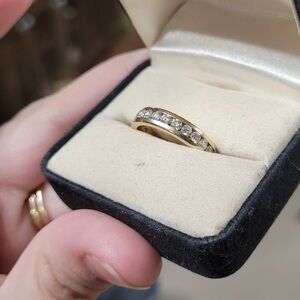Kay Jewelers Gold Band with Diamonds